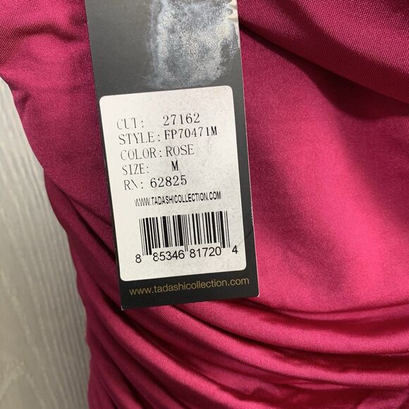 Tadashi Shoji Rose Fuschia Ruched Draped Dress Medium NWT - Picture 6 of 9